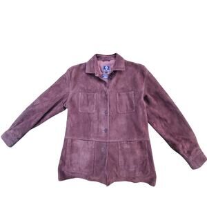 LARGE BROWN VINTAGE FACONNABLE MENS JACKET ALBERT GOLDBERG GENUINE LEATHER COAT